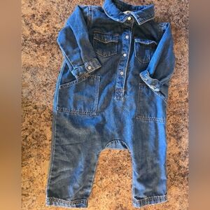 Cotton On Baby Denim Romper 12-18months